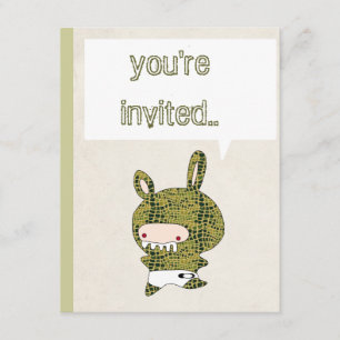 crockobunny crockodique crockodyle invitation