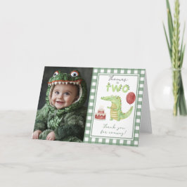 Crocodile 2 Geburtstag vielen Dank Dankeskarte