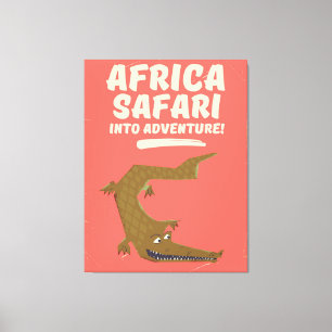 Crocodile Africa Safari Poster! Leinwanddruck