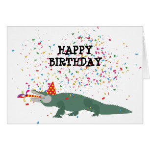 Crocodile Alligator - Animaux Carte d'anniversaire