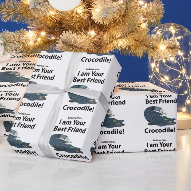 Crocodile Alligator Funny Crocodile Geschenkpapier (Feiertage)