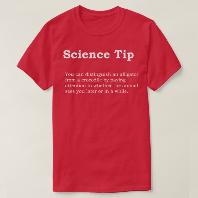 Crocodile Alligator Funny Science Tipp Langer Schn T-Shirt (Design vorne)