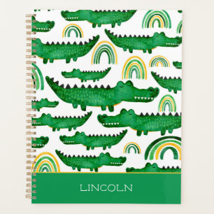 Crocodile Alligator Rainbow Personalisieren Planer