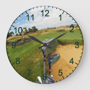 Crocodile Attrapant Une Balle De Golf, Horloge Mur