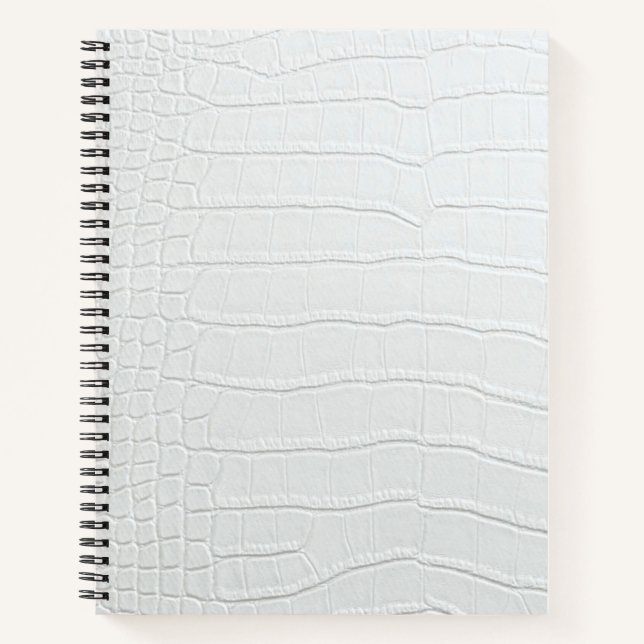 Crocodile blanc Peau imprimer Carnet spirale (Devant)