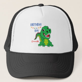 Crocodile boy birthday, Toddler Birthday Truckerkappe