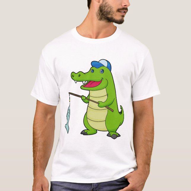 Crocodile Fishing Fisher Finish T-Shirt (Vorderseite)