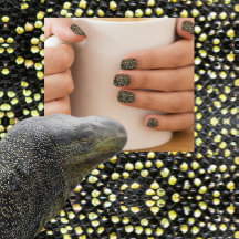Crocodile Monitor Lizard Skin Pic - schwarz & gelb