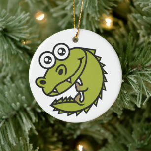 Crocodile Niedlich Baby Croc Keramik Ornament