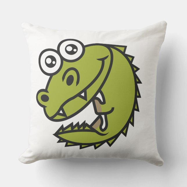 Crocodile Niedlich Baby Croc Kissen (Vorderseite)