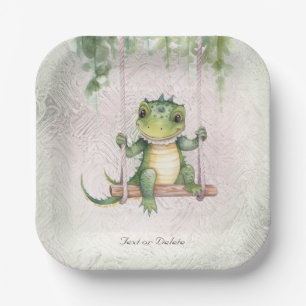 Crocodile-Papierplatte Pappteller