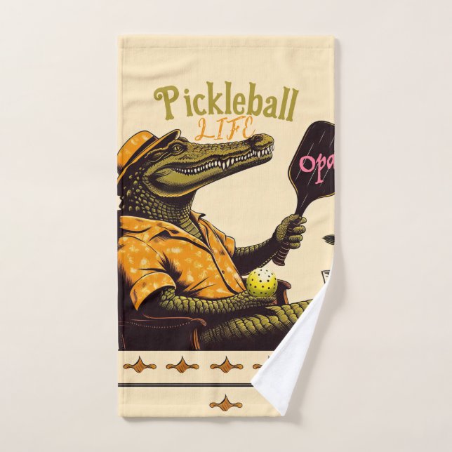 Crocodile Pink Drink Pickleball Handtuch (Handtuch)