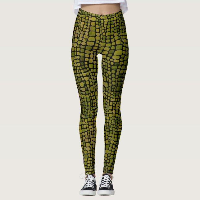 Crocodile Print Leggings (Vorderseite)