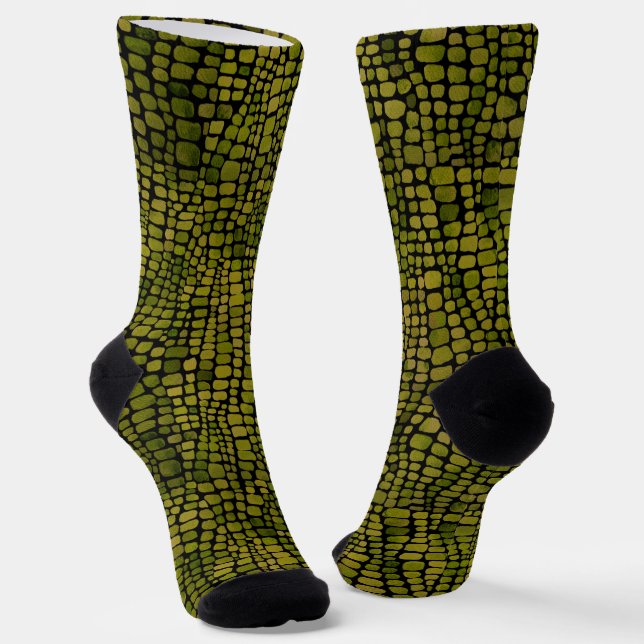 Crocodile Print Socken (Gewinkelt)