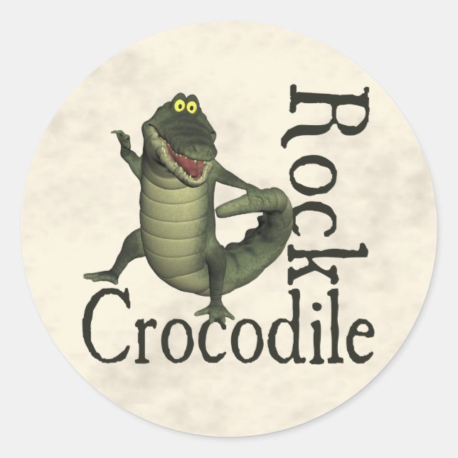Crocodile Rock Runder Aufkleber (Vorderseite)