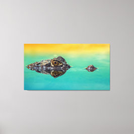 Crocodile sur la toile d'eau fixe Imprimer