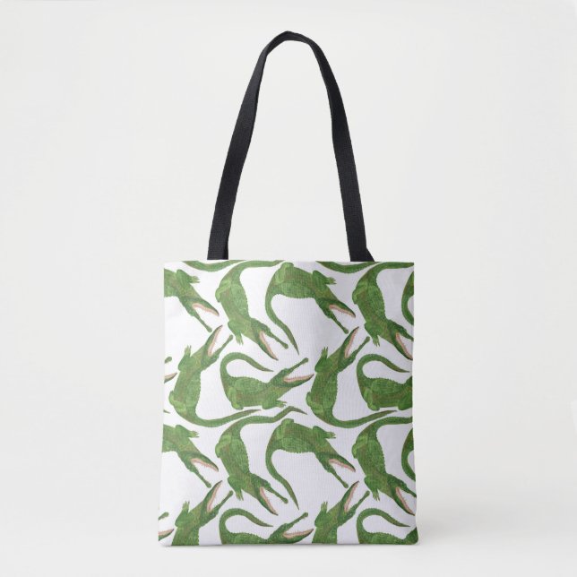 Crocodile White Watercolor Array Tasche (Vorderseite)