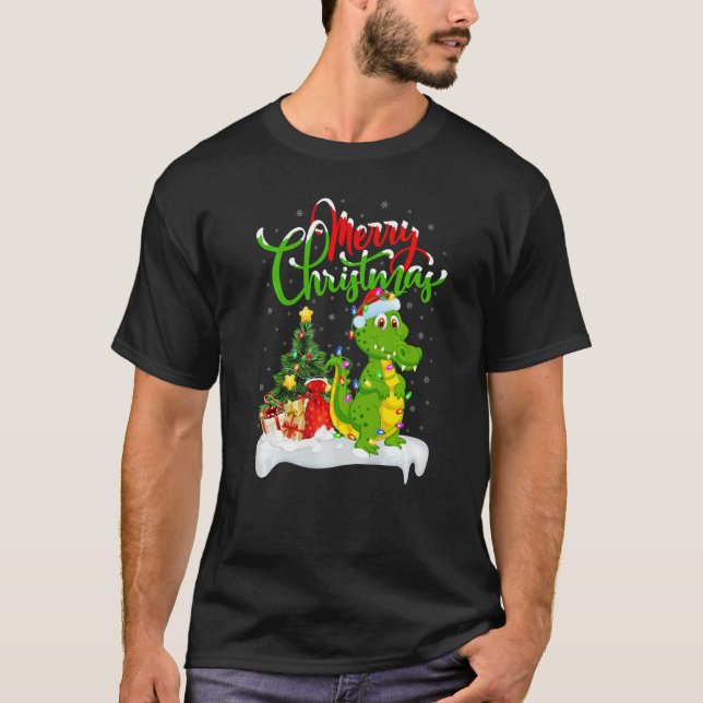 Crocodile  Xmas Decorations Santa Crocodile Christ T-Shirt (Vorderseite)
