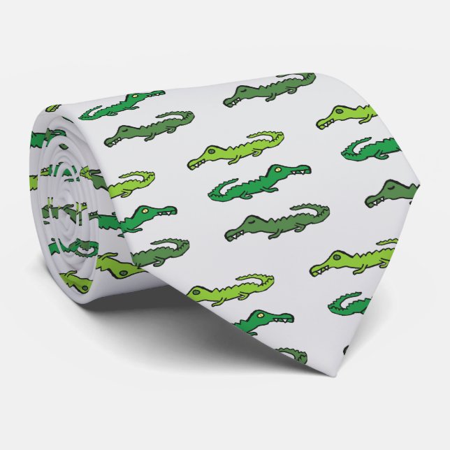 Crocodiles and Alligators Krawatte (Gerollt)