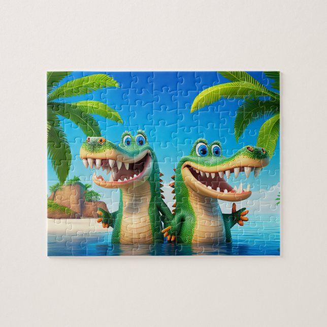 Crocodiles enfants Jigsaw Puzzle - Tropical (Horizontal)