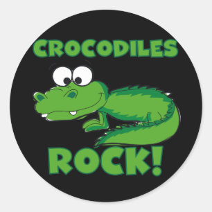 Crocodiles Rock Runder Aufkleber