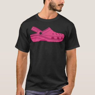 Crocs Clog Neon Magenta Hot Pink Shoe Classic T-Sh T-Shirt