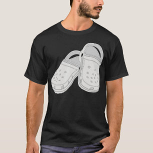 Crocs Clog White Shoe Classic T - Shirt