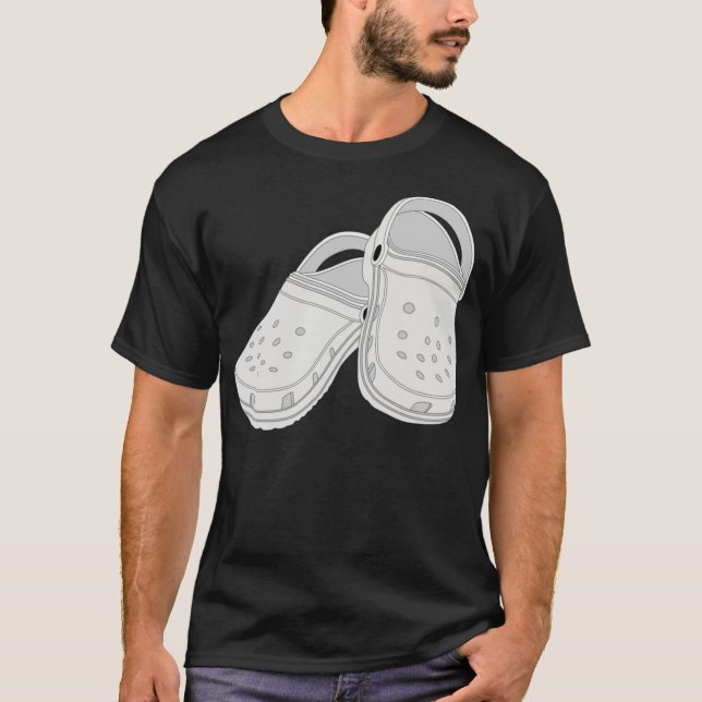 Crocs Clog White Shoe Classic T - Shirt (Vorderseite)