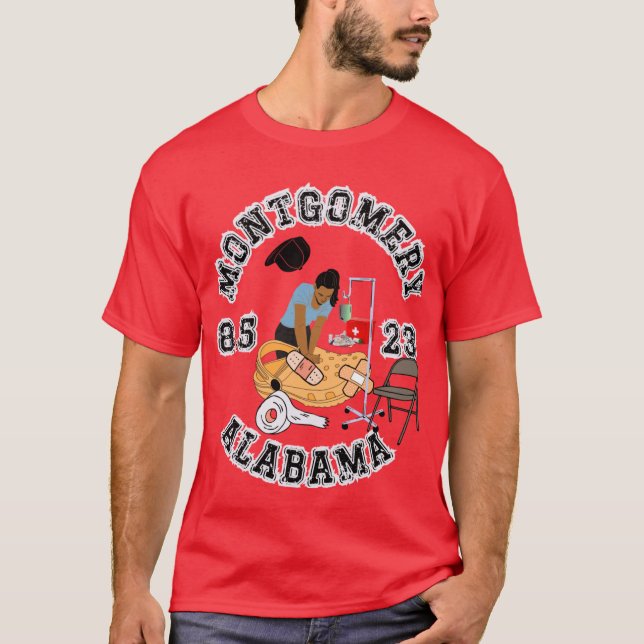 CROCS CPR NURSE Montgomery Brawl Alabama Tea Party T-Shirt (Vorderseite)