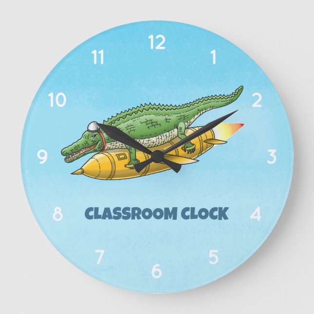 Croc's Golden Rakete Große Wanduhr (Vorderseite)