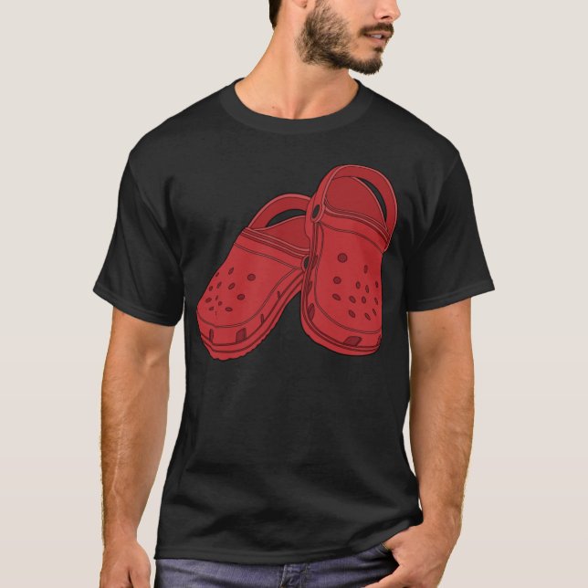 Crocs Pfeffer Roter Schuhstopfen Klassischer T - S T-Shirt (Vorderseite)