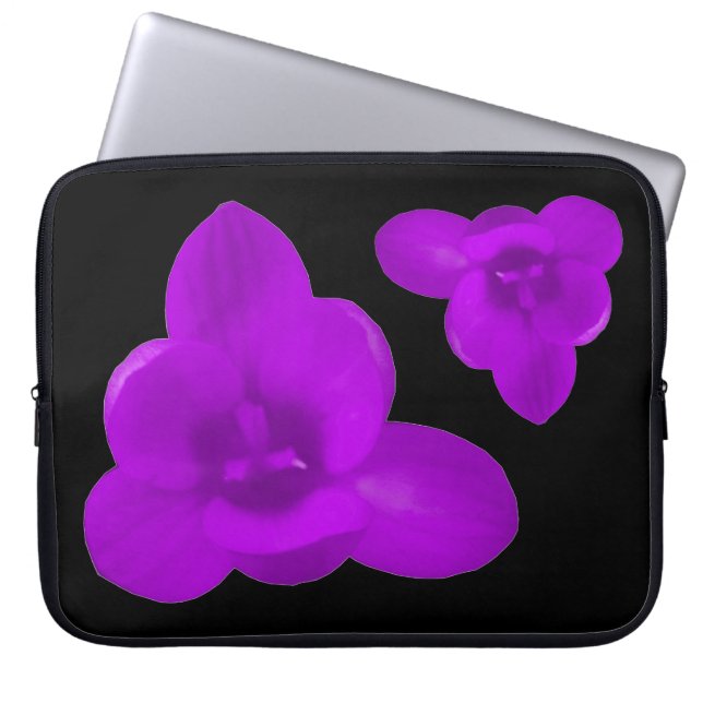 Crocus Blume Lila Laptop Bag Laptopschutzhülle (Vorderseite)