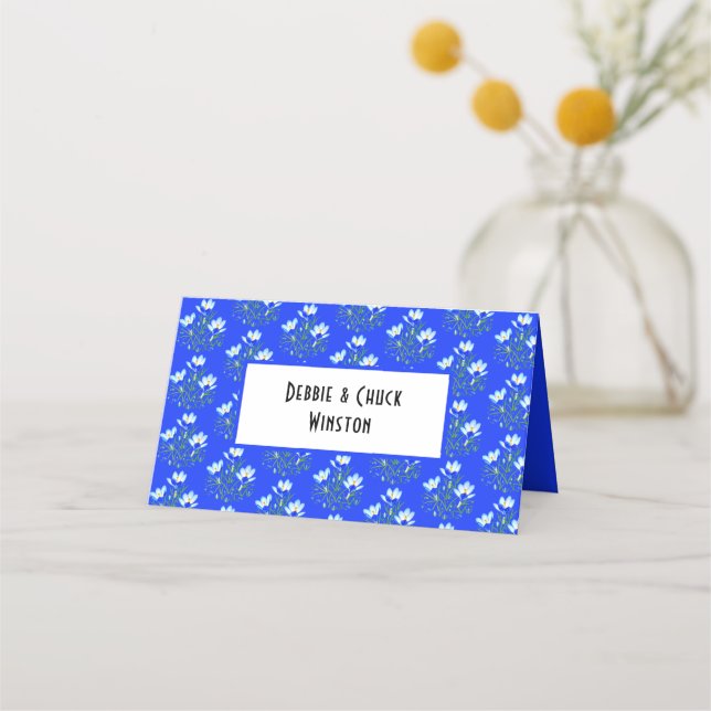 Crocus Blume Platzkarte Zelt (Vorderseite)