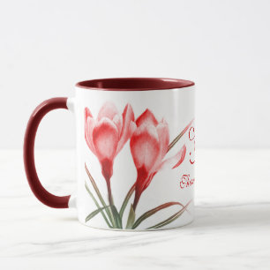 Crocus fine art "Phantastisch friend" red pink Tas Tasse