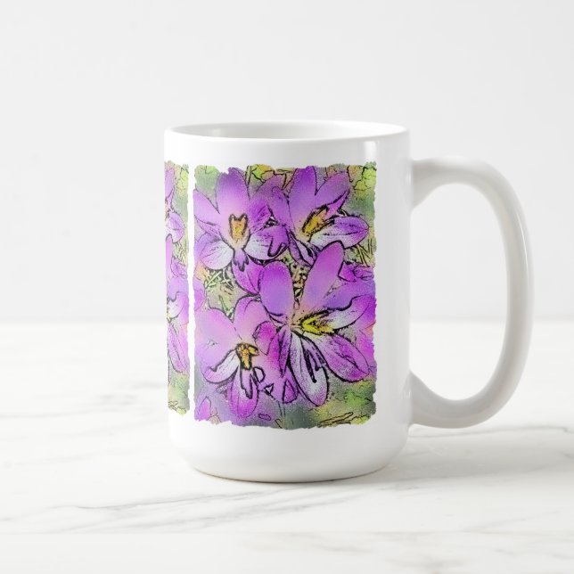 CROCUS FLEURS CAFÉ MUG (Droite)