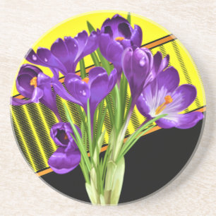 Crocus floral/geometrisch getränkeuntersetzer