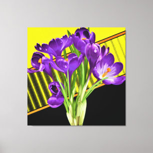 Crocus floral/geometrisch leinwanddruck