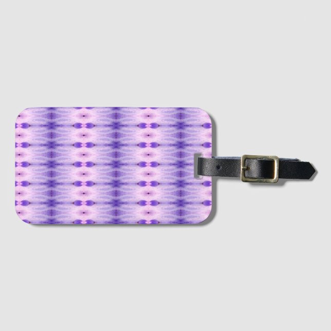 Crocus Ikat 5 Sangria Gepäckanhänger (Vorderseite (Horizontal))