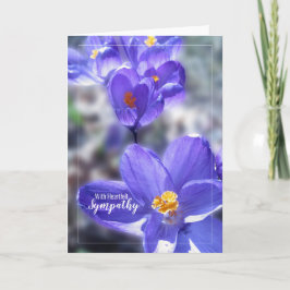 Crocus mit Heartfelt-Beileid-Foto Karte