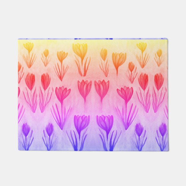 Crocus Pattern Door Mat Fußmatte (Vorderseite)