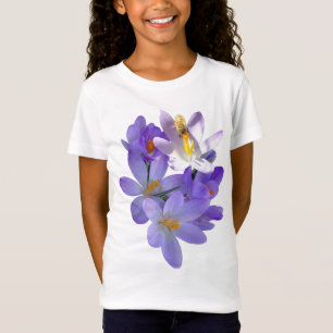 Crocus pourpres avec T-shirt Bee Girls
