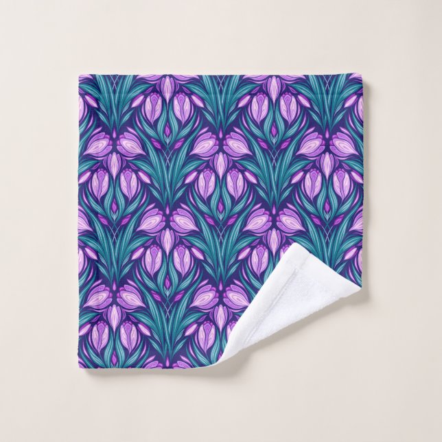Crocus printaniers (Gant de toilette)