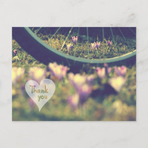 Crocus printaniers et Carte de remerciements à vél