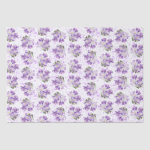 Crocus Spring Floral Pattern Seidenpapier