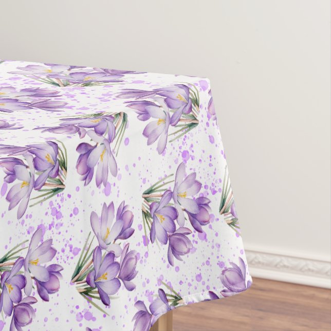 Crocus Spring Floral Pattern Tischdecke (Beispiel)