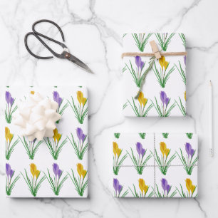 Crocus Wrapping Paper Sheets Geschenkpapier Set