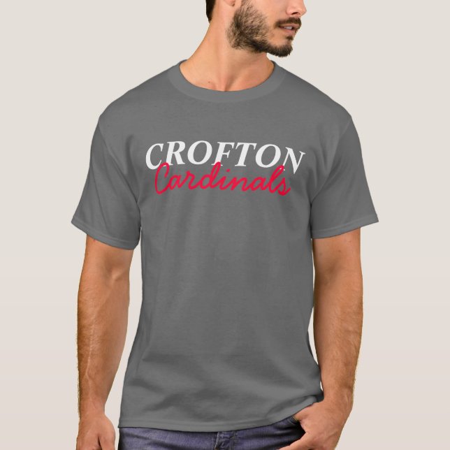 Crofton Kardinäle dunkelgrau T-Shirt (Vorderseite)