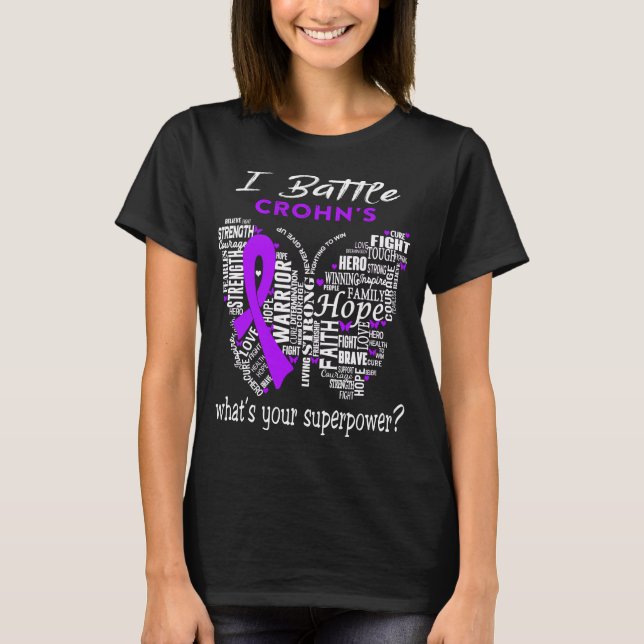 Crohn's Awareness Month Ribbon Geschenke T-Shirt (Vorderseite)