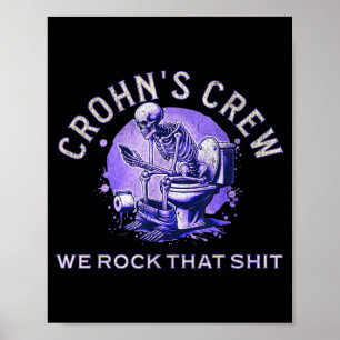 Crohns-Bewusstsein SuprtFunny Crohns-Toiletten-Hum Poster