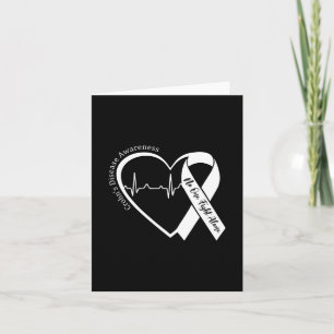 Crohns Disease Herzunterstützung Lila Ribbon Crohn Karte